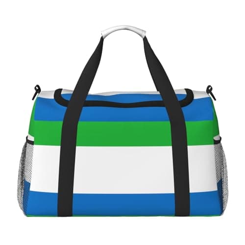 DngSer Sac de voyage à main pour femme avec drapeau de la Sierra Leone - Grand sac fourre-tout pour le camping et les vo