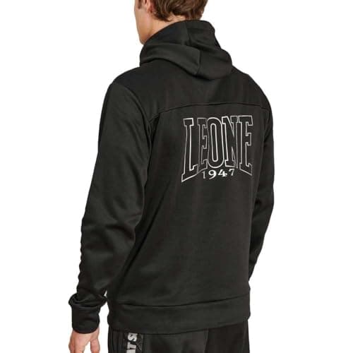 LEONE 1947 Hoodie En Denim Outline Réversible Mode Vintage pour Homme et Femme - Taille L