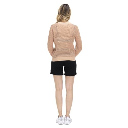 **LEONE 1947 Sweat femme Réseau Earth Tones Grande Taille XXL Comfortable**