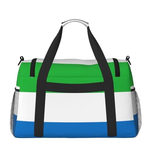 DngSer Sac de voyage à main pour femme avec drapeau de la Sierra Leone - Grand sac fourre-tout pour le camping et les vo