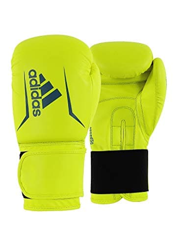 adidas Gants de Boxe Speed 50 - Protection Renforcée pour Entraînement Pro et Compétition - Nouvelle Génération de 500g — Jaune/bleu.