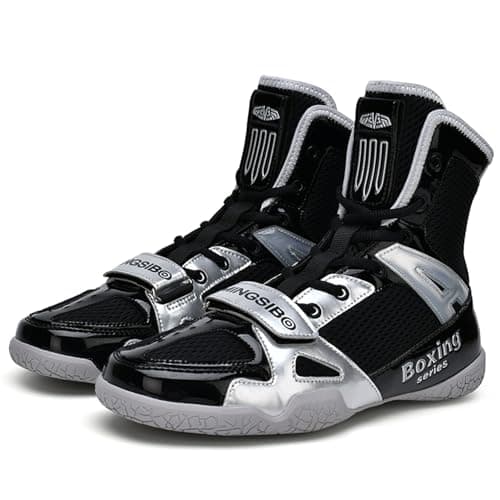 BLBK Chaussure de Boxe Anglaise Mixte Durable pour Lutte et Training High Performance