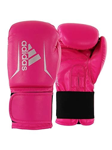 adidas Gants de Boxe Speed 50 - Protection Renforcée pour Entraînement Pro et Compétition - Nouvelle Génération de 500g — Rose/argent