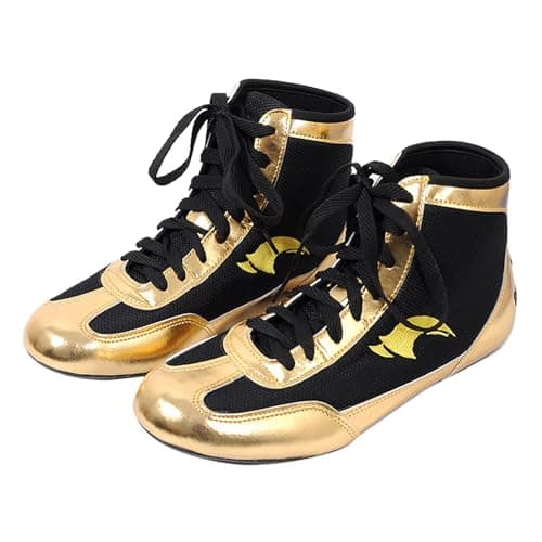 Chaussures de boxe hautesGeneric pour homme - Entraînement et lutte - Chaussures de compétition — Doré