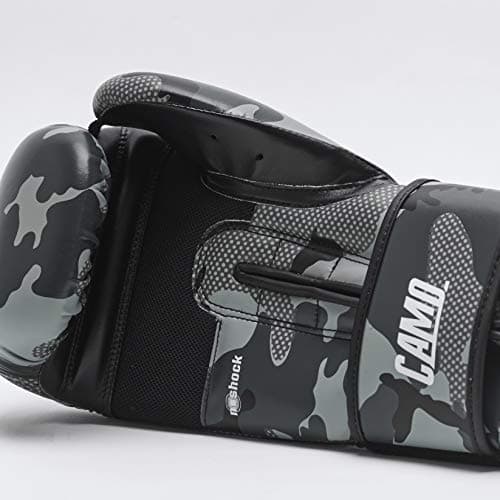 Leone 1947 Gants de boxe Camouflage Gris GN324 - Boxe professionnelle confortable et durable