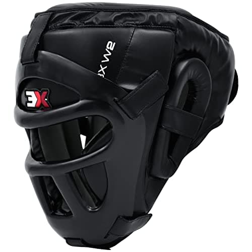 Casques de boxe sports grill Lot de 3 pour MMA - Protection visage oreilles Homme - Arts martiaux Kickboxing Muay Thai