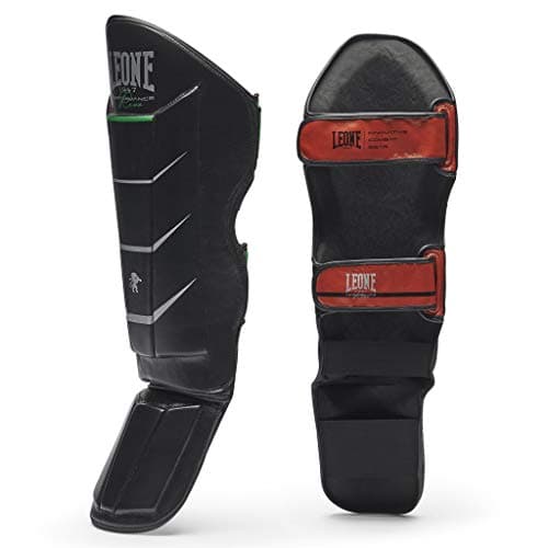 LEONE 1947 Revo Performance Protège-Tibias Mixte + [Couleur] + Protection maximale des chevilles en course + Confort res — Noir