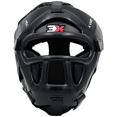 Casques de boxe sports grill Lot de 3 pour MMA - Protection visage oreilles Homme - Arts martiaux Kickboxing Muay Thai