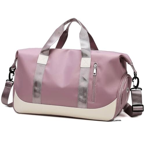 Tokeya Sac de Sport Imperméable Homme Femme pour Fitness Piscine, 40L Pliable Léger Sac Week-end avec Compartiment Chaus — Violette