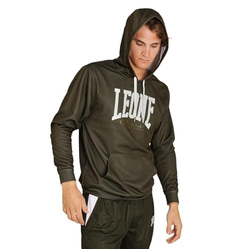 LEONE 1947 Sweat À Capuche Logo Mixte - Confort Élégant, Parfait pour Le Style Urbain, Quartet en Coton Bio, Promo 40%