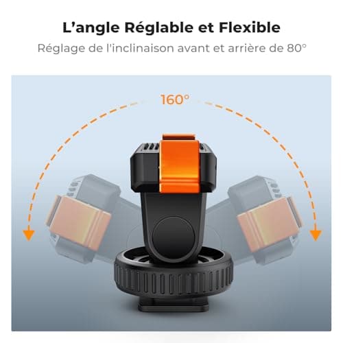 K&F Concept support rotule extension magnétique compatible DJI Osmo Action 3/4/5 Pro et DJI Osmo 360 pour dégaagement ra