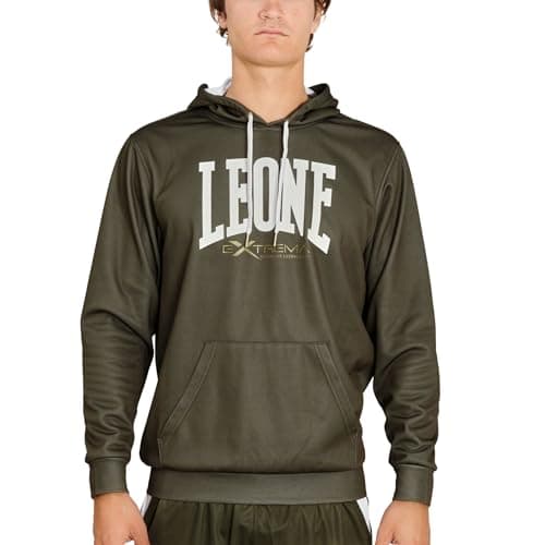 LEONE 1947 Sweat À Capuche Logo Mixte - Confort Élégant, Parfait pour Le Style Urbain, Quartet en Coton Bio, Promo 40%
