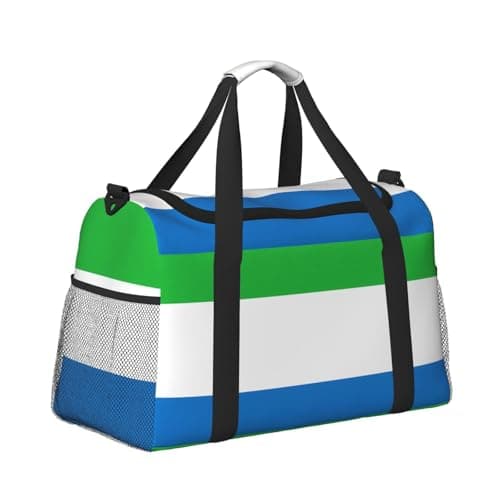 DngSer Sac de voyage à main pour femme avec drapeau de la Sierra Leone - Grand sac fourre-tout pour le camping et les vo