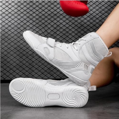 PENXZT Boxe Professionnelles pour Homme - Durables et Antidérapantes | Chaussures de Lutte & Arts Martiaux