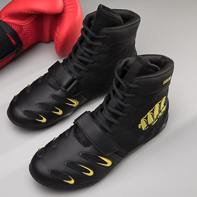Youngtie Chaussures de Boxe d'entraînement Professionnel pour Hommes et Femmes - Lutte, Résistance, Durable