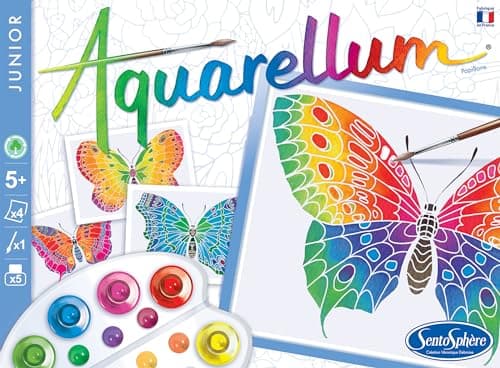 SentoSphère - Kit de Peinture Magique encre acrylique pour Enfants à partir de 5 ans - 5 Couleurs pour Créer des Nuances