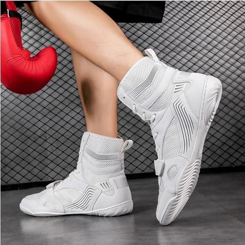 PENXZT Boxe Professionnelles pour Homme - Durables et Antidérapantes | Chaussures de Lutte & Arts Martiaux