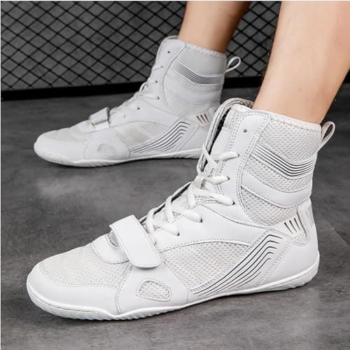 PENXZT Boxe Professionnelles pour Homme - Durables et Antidérapantes | Chaussures de Lutte & Arts Martiaux