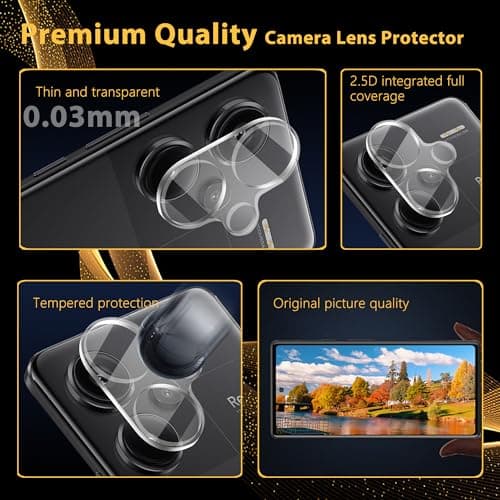 Protection d'écran Xiaomi Redmi Note 13 Pro+ 5G - Verre trempé 2 pièces + Caméra protecteur 2 pièces | Durabilité 9H | A