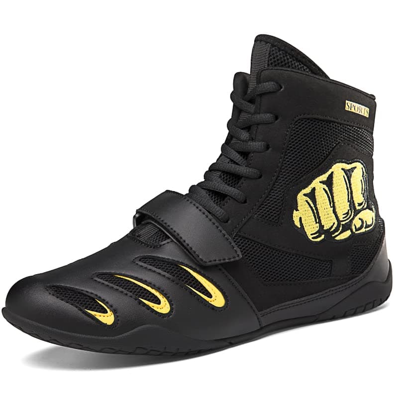 Youngtie Chaussures de Boxe d'entraînement Professionnel pour Hommes et Femmes - Lutte, Résistance, Durable