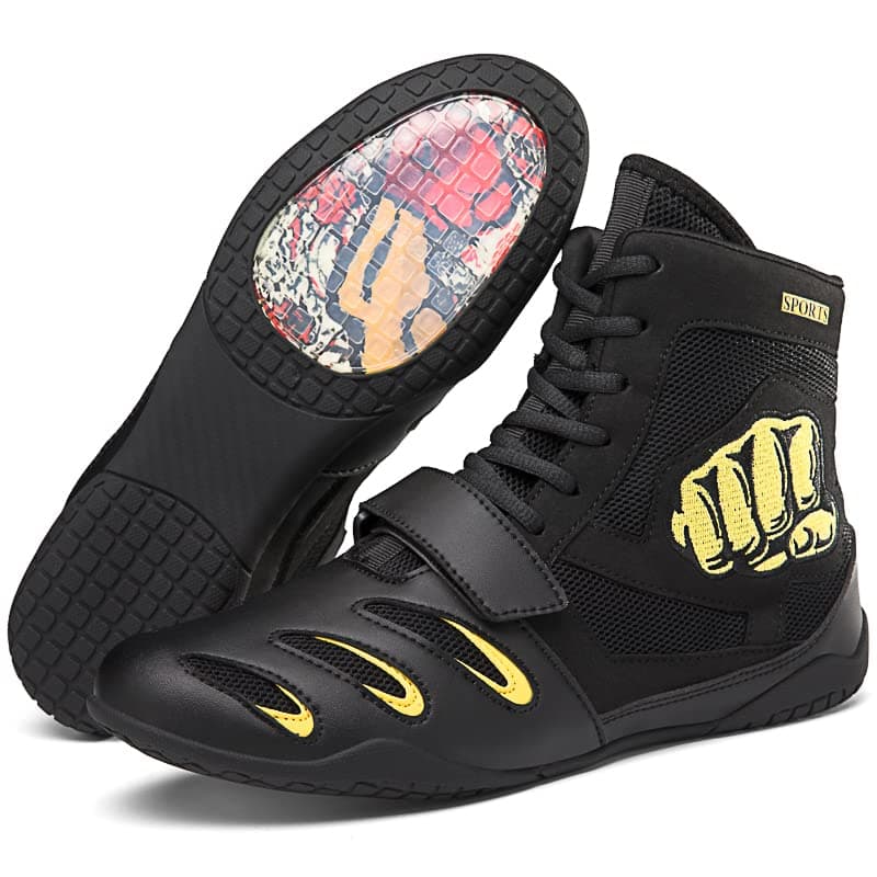 Youngtie Chaussures de Boxe d'entraînement Professionnel pour Hommes et Femmes - Lutte, Résistance, Durable