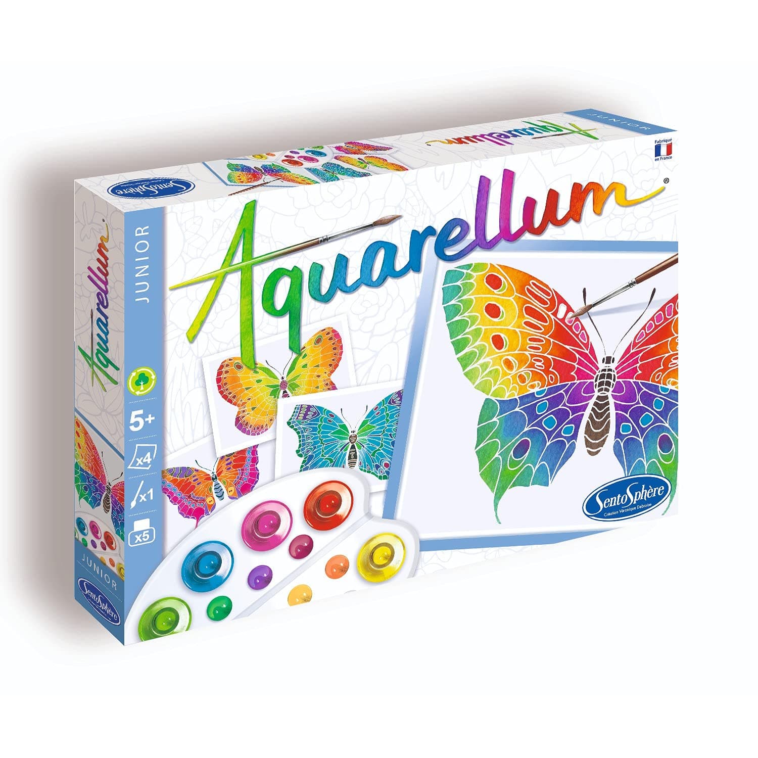 SentoSphère - Kit de Peinture Magique encre acrylique pour Enfants à partir de 5 ans - 5 Couleurs pour Créer des Nuances